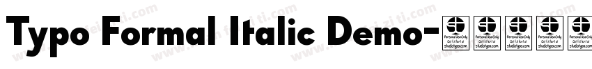 Typo Formal Italic Demo字体转换